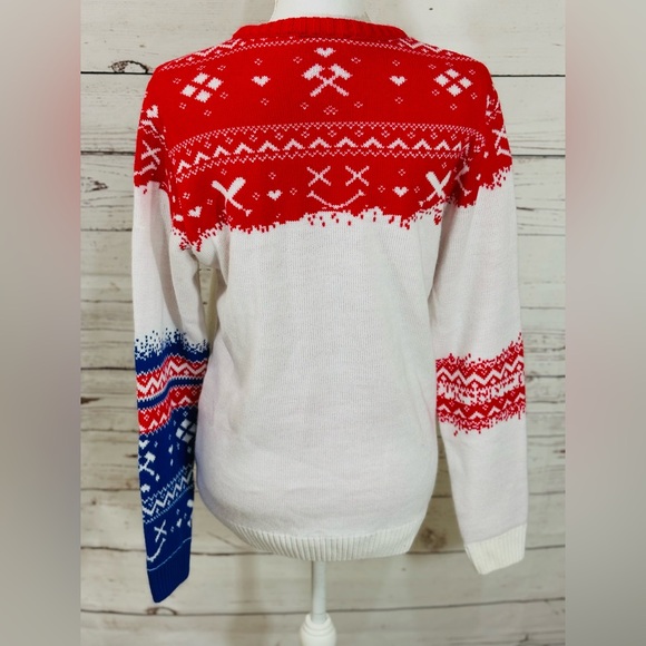 Suicide Squad Harley Quinn Daddy’s Lil Monster Fair Isle Cosplay Sweater Size XL - Picture 6 of 8